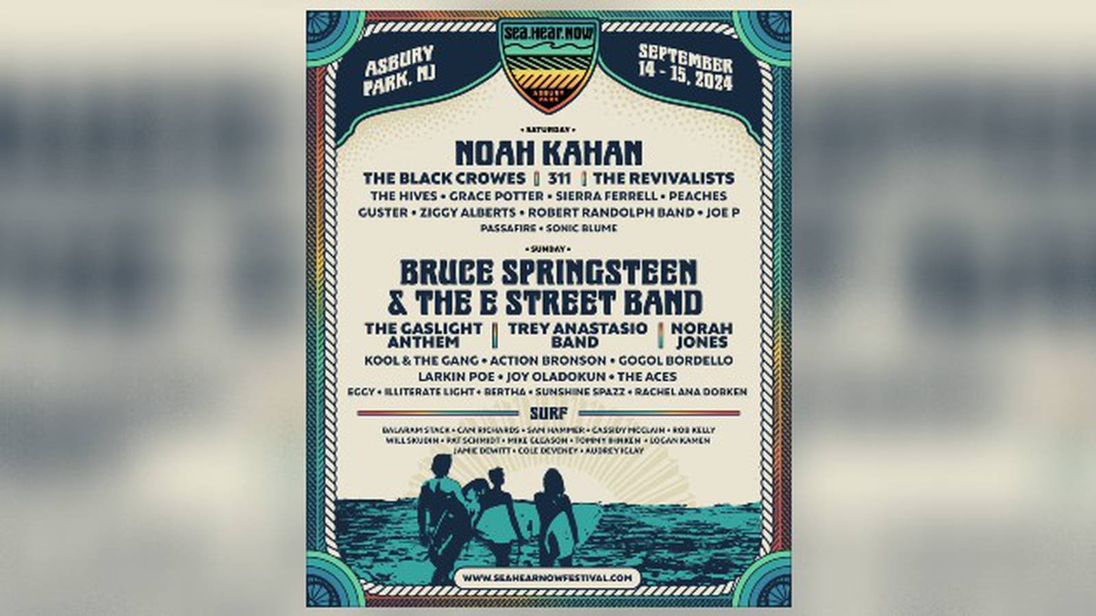 Noah Kahan headlining 2024 Sea.Hear.Now festival 97X