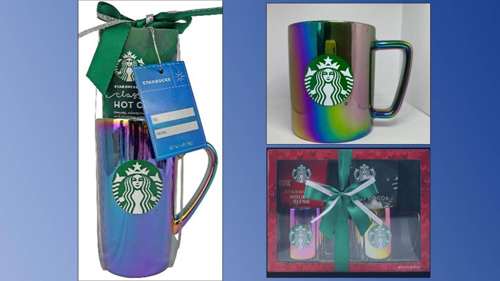 Recall alert 440K metallic Starbucks gift set mugs recalled 97X