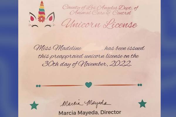California officials grant girl’s request to keep unicorn in backyard