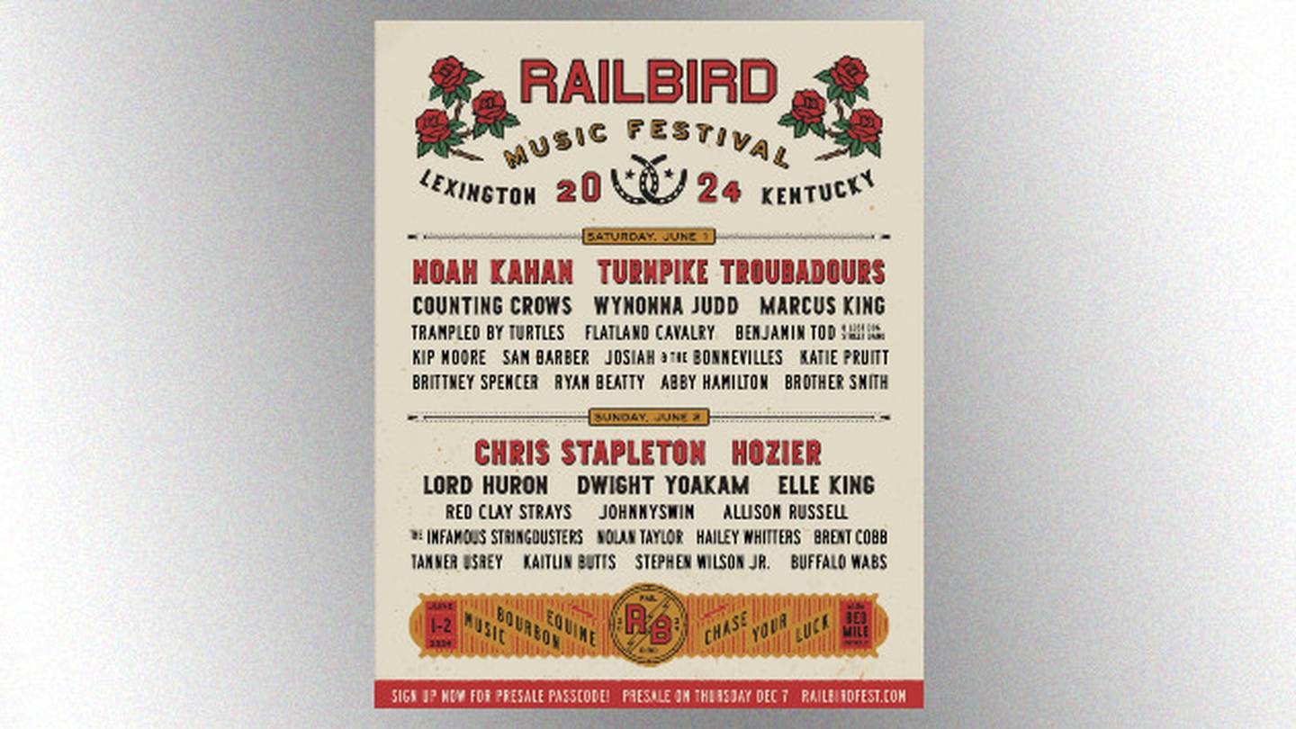 Noah Kahan headlining 2024 Railbird Music Festival 97X