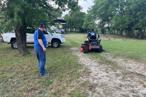 ‘We try to help when we can’: Texas firefighters do yard work for elderly woman