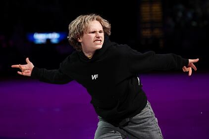 Ice skaters performing