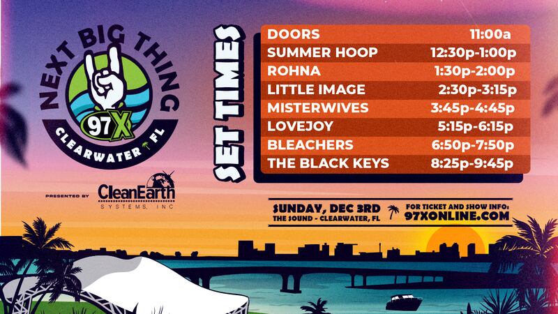 NBT Next Big Thing Set Times